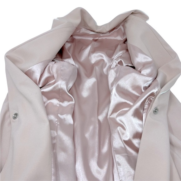 T Tahari Dusty Rose Blazer Size 8 One Button White Piping Trim Preppy Academia - Picture 7 of 15